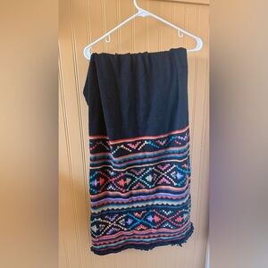 Double D Ranch Black Lambswool Skirt
